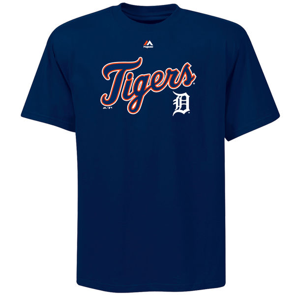 MLB Men Detroit Tigers Majestic Big  Tall Warning Track TShirt  Navy->->Sports Accessory